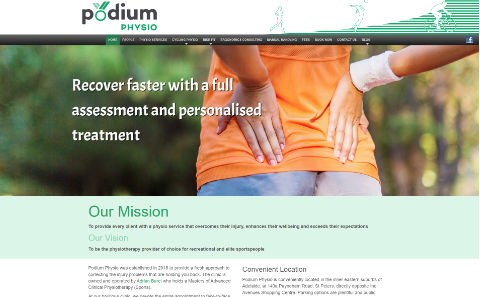OPEN - SITE::In a new window... Podium Physio